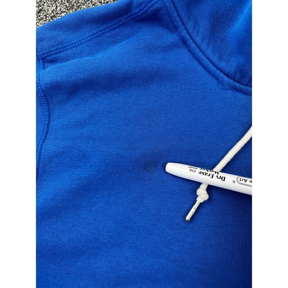 Nike Jacket Women Size Large Up Hooded Blue SMALL STAINS PLEASE SEE PHOTOS - Picture 4 of 12